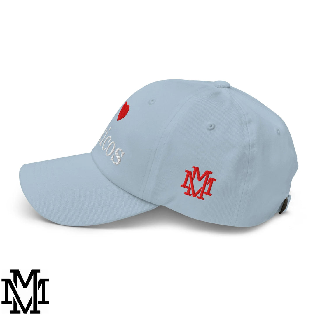 I Love Toxicos Heart Embroidered Unstructured Dad Hat - Light Blue