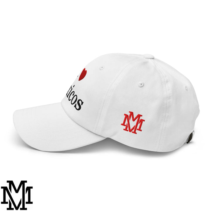 I Love Toxicos Heart Embroidered Unstructured Dad Hat - White