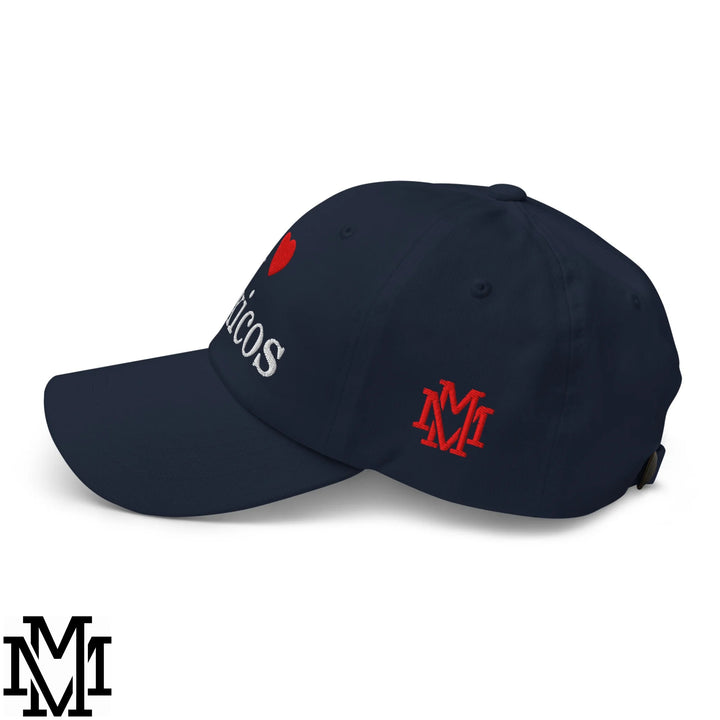 I Love Toxicos Heart Embroidered Unstructured Dad Hat - Navy
