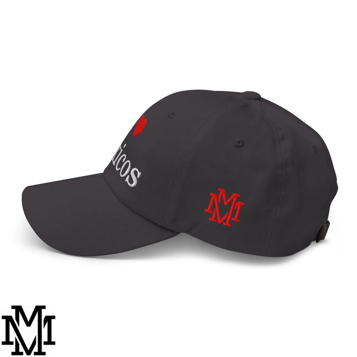I Love Toxicos Heart Embroidered Unstructured Dad Hat - Dark Grey