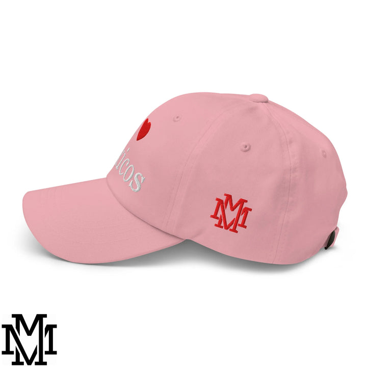 I Love Toxicos Heart Embroidered Unstructured Dad Hat - Pink