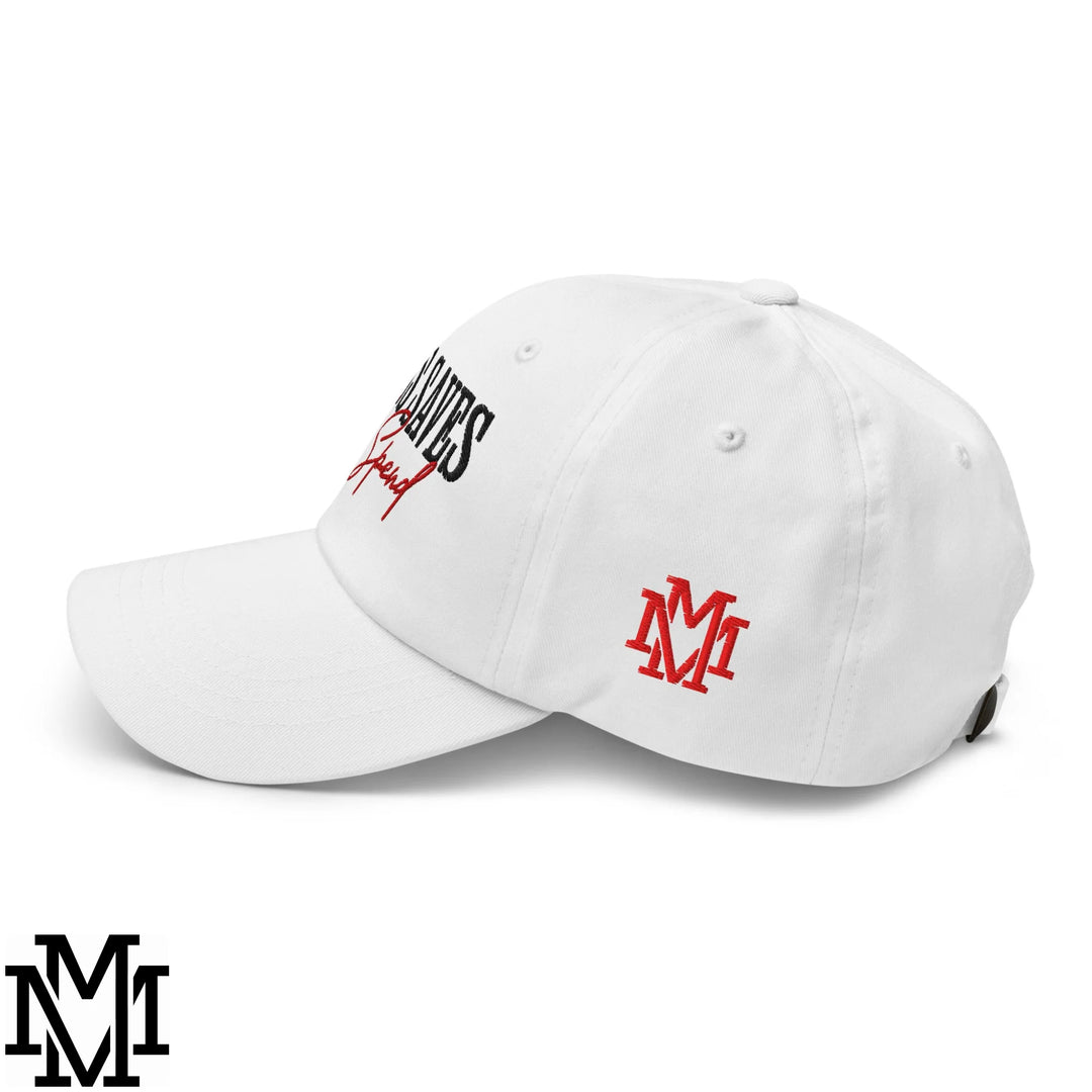 Jesus Saves I Spend Embroidered Unstructured Dad Hat - White