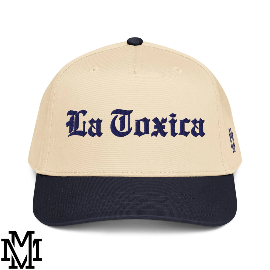 La Toxica Embroidered Baseball Snapback Hat - Navy Natural