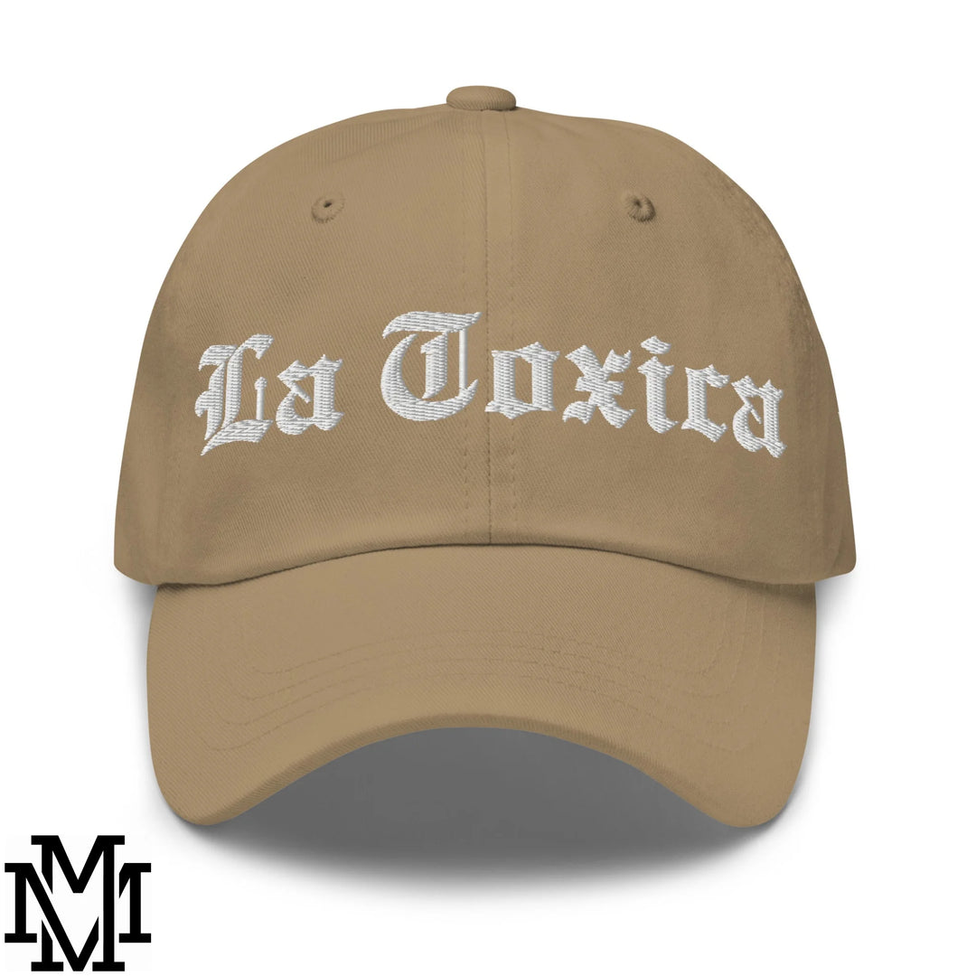 La Toxica Embroidered Unstructured Dad Hat - Khaki