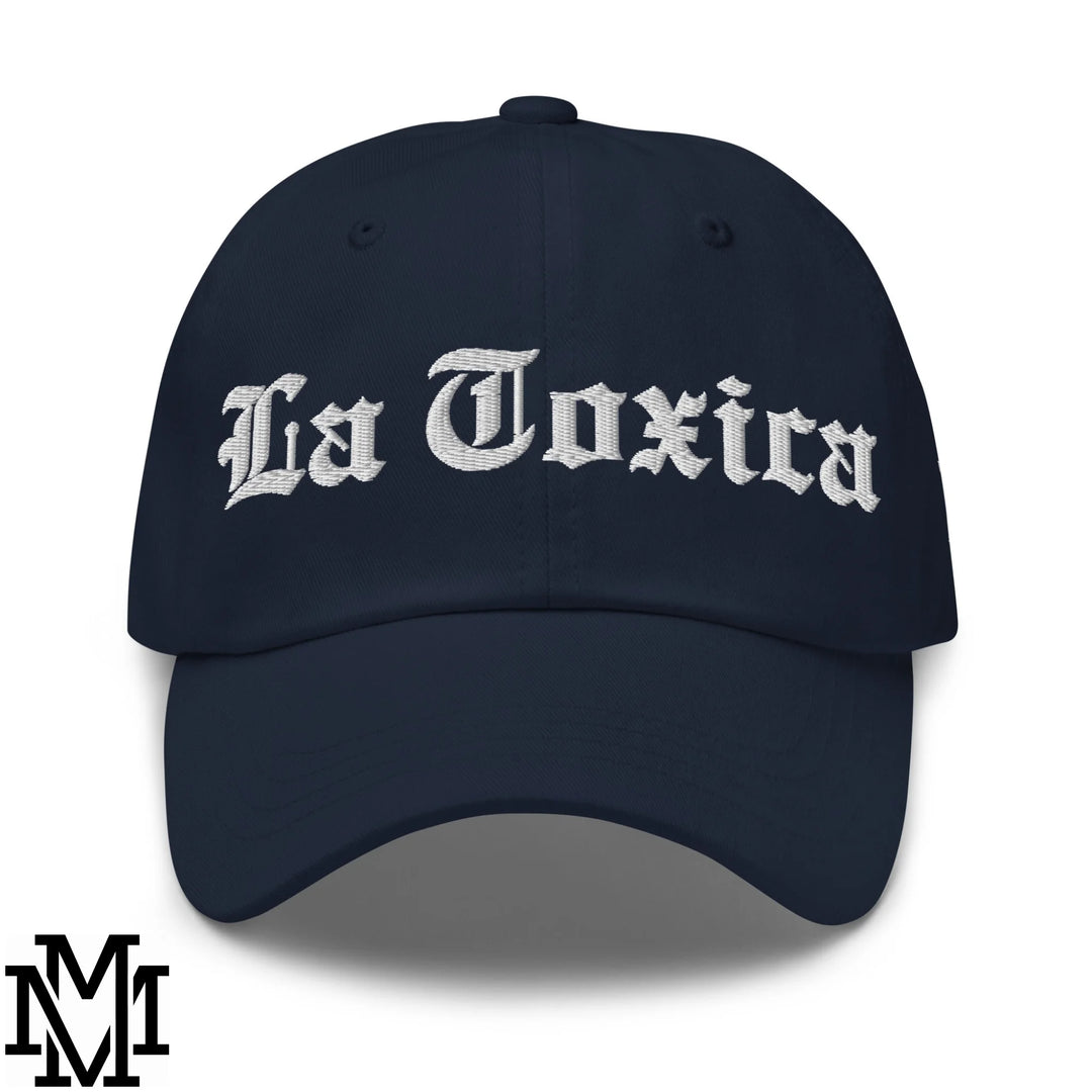 La Toxica Embroidered Unstructured Dad Hat - Navy