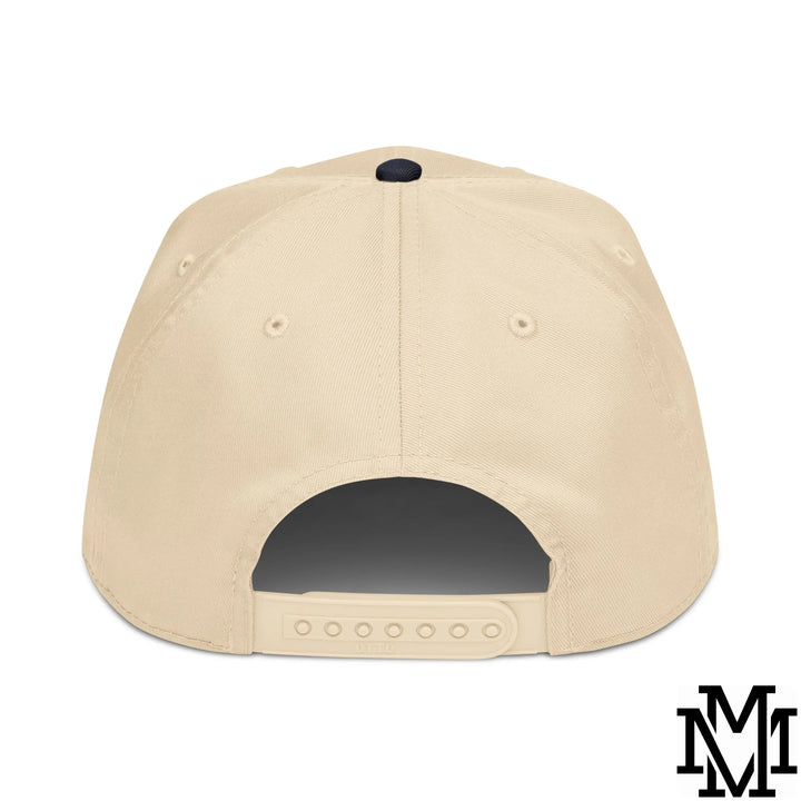 Literally Just a Girl Embroidered Baseball Snapback Hat - Navy Natural