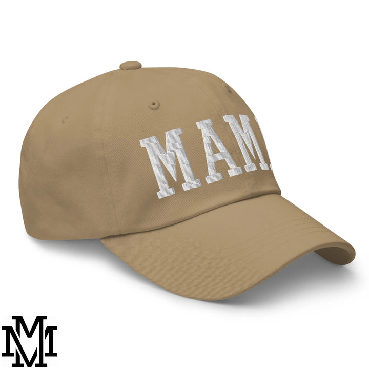 Mama Embroidered Unstructured Dad Hat - Khaki