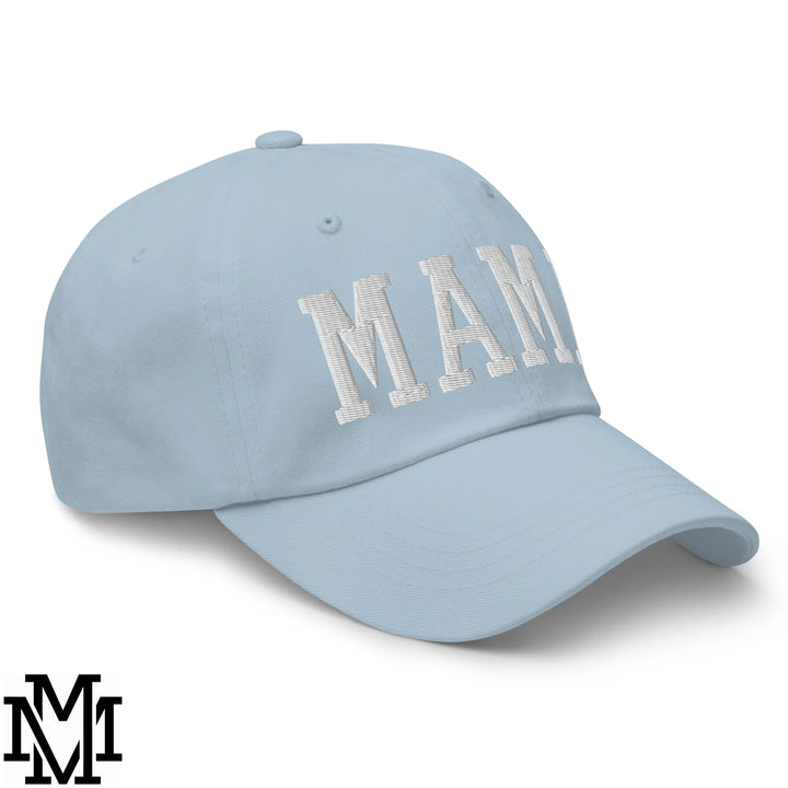 Mama Embroidered Unstructured Dad Hat - Light Blue
