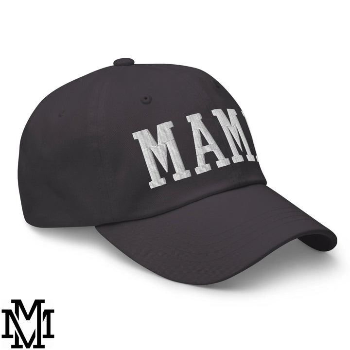 Mama Embroidered Unstructured Dad Hat - Dark Grey