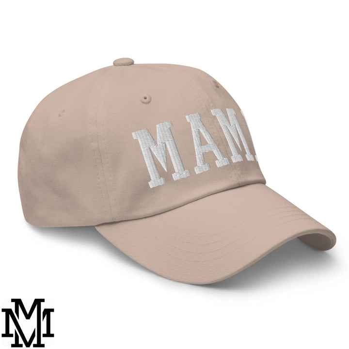 Mama Embroidered Unstructured Dad Hat - Stone
