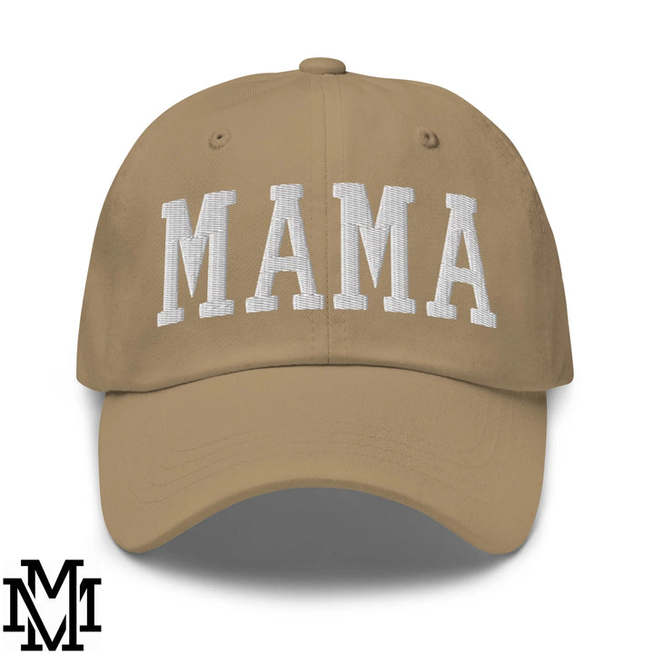Mama Embroidered Unstructured Dad Hat - Khaki