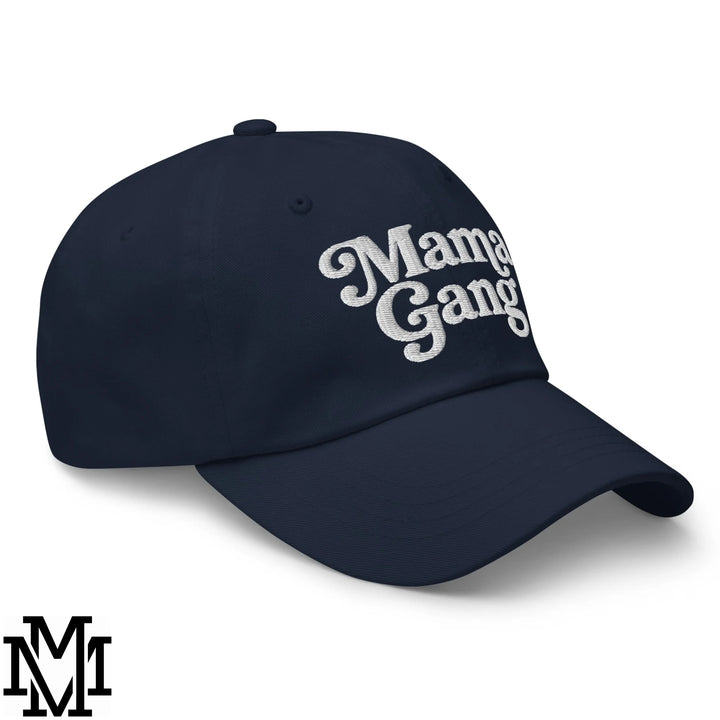 Mama Gang Embroidered Unstructured Dad Hat - Navy