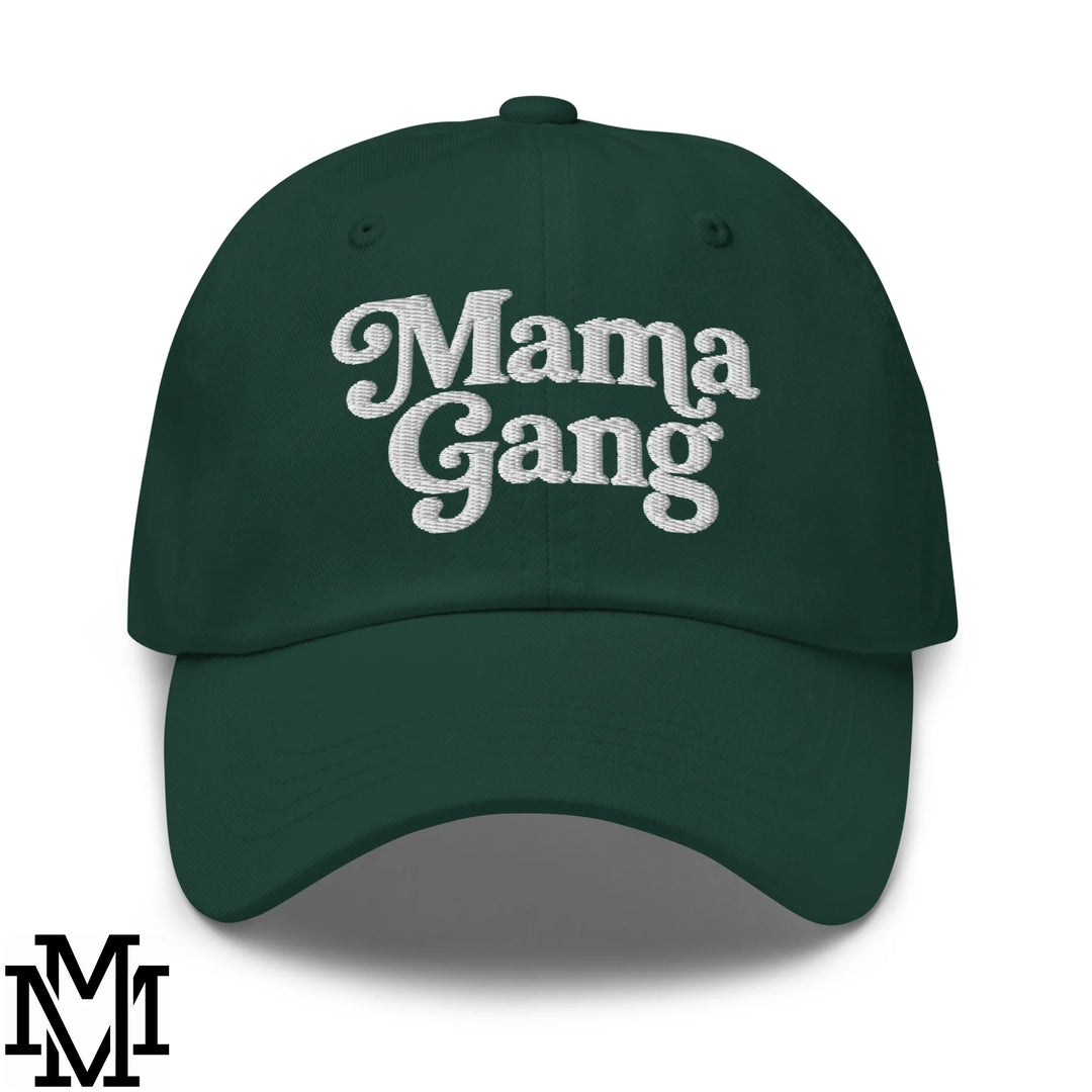 Mama Gang Embroidered Unstructured Dad Hat - Spruce