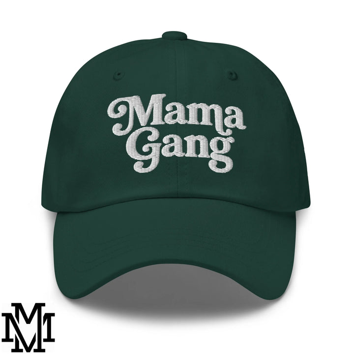 Mama Gang Embroidered Unstructured Dad Hat - Spruce