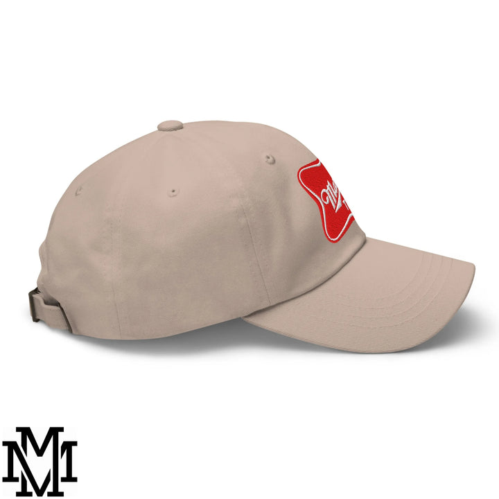 Mama Tried Champagne Embroidered Unstructured Dad Hat - Stone