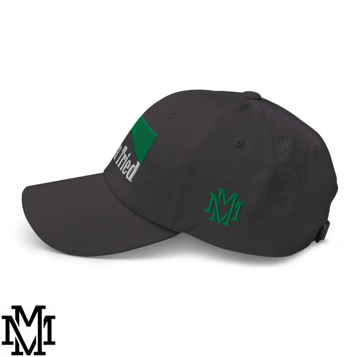 Mama Tried Menthol Embroidered Unstructured Dad Hat - Dark Grey