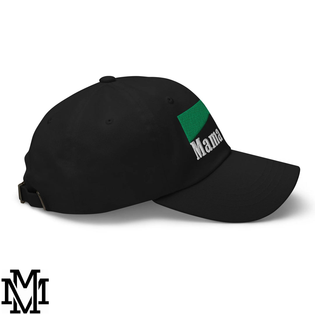 Mama Tried Menthol Embroidered Unstructured Dad Hat - Black