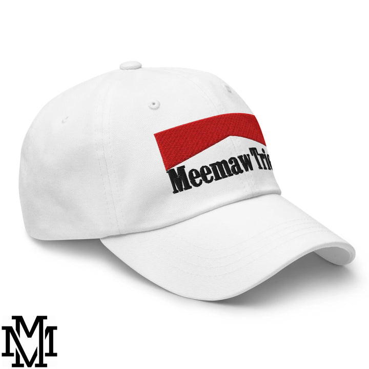 Meemaw Tried Reds Embroidered Unstructured Dad Hat - White
