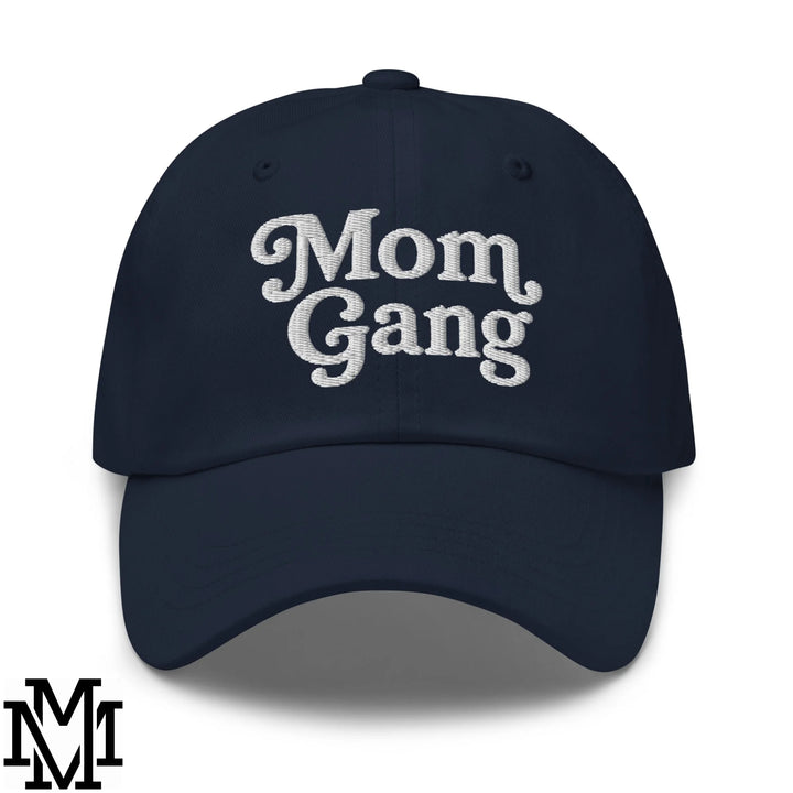 Mom Gang Embroidered Unstructured Dad Hat - Navy