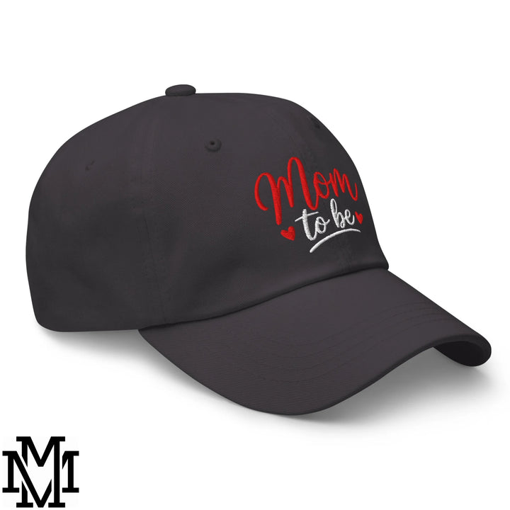 Mom to Be Embroidered Unstructured Dad Hat - Dark Grey