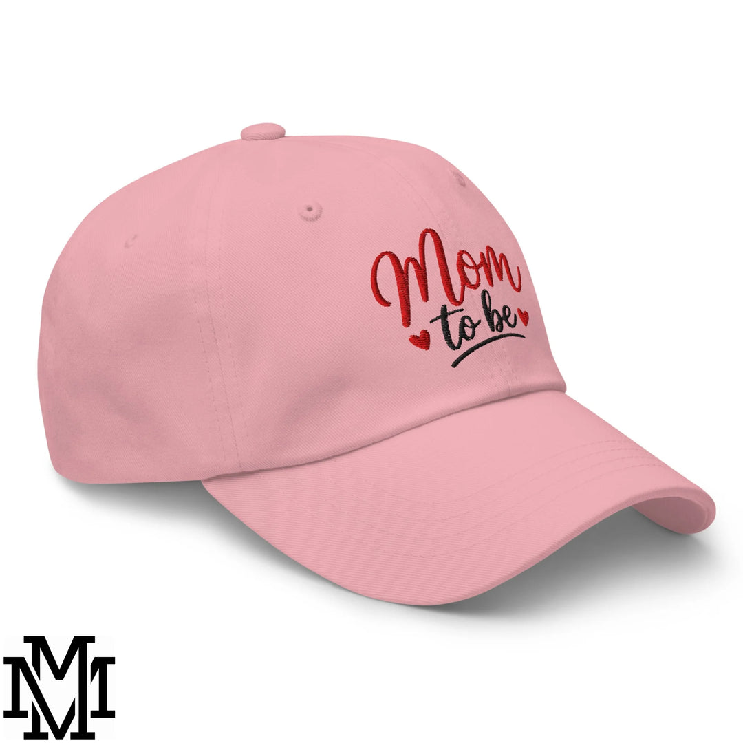 Mom to Be Embroidered Unstructured Dad Hat - Pink