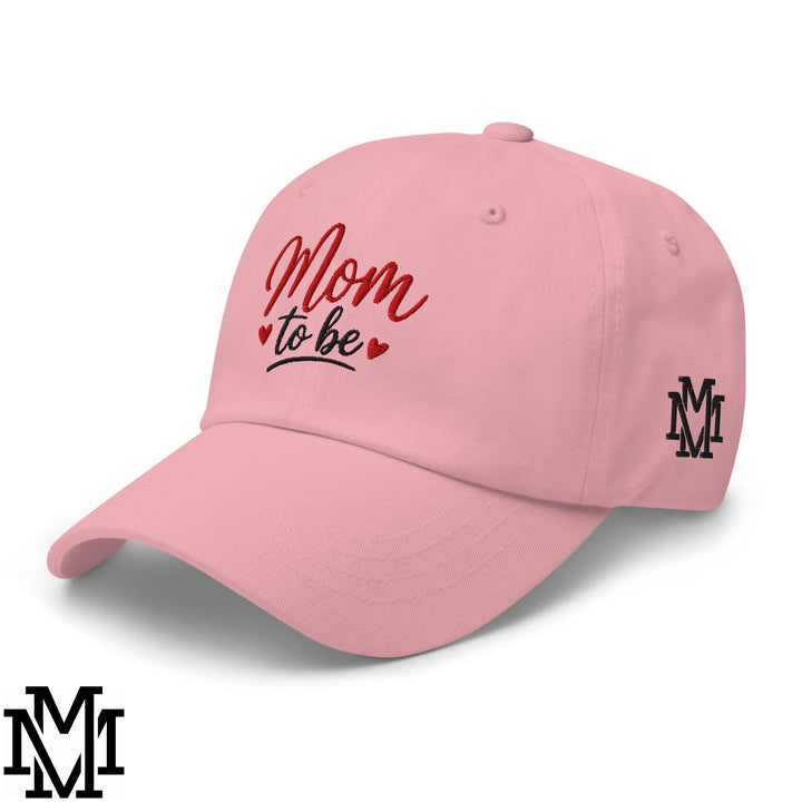 Mom to Be Embroidered Unstructured Dad Hat - Pink