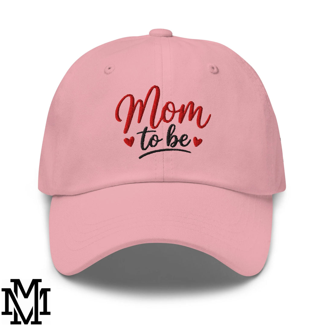 Mom to Be Embroidered Unstructured Dad Hat - Pink
