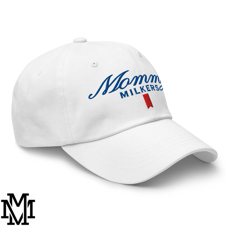 Mommy Milkers Ultra Embroidered Unstructured Dad Hat - White