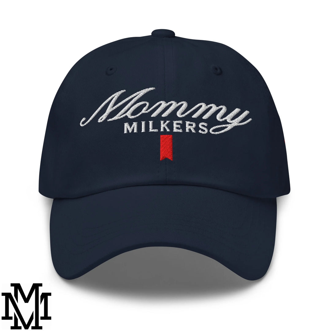 Mommy Milkers Ultra Embroidered Unstructured Dad Hat - Navy