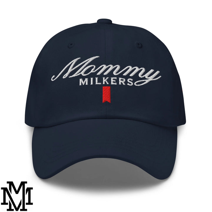 Mommy Milkers Ultra Embroidered Unstructured Dad Hat - Navy