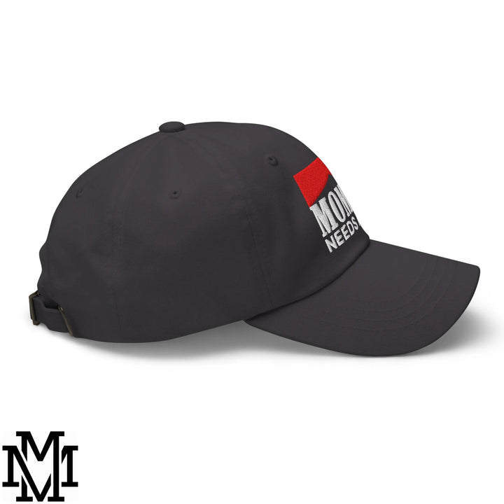 Mommy Needs a Cig Embroidered Unstructured Dad Hat - Dark Grey