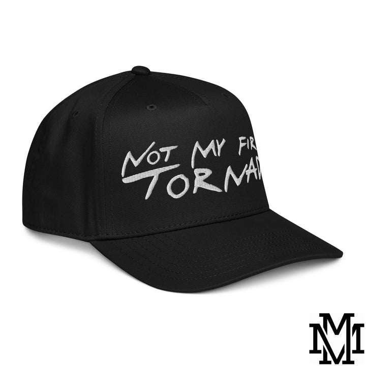 Not My First Tornado Embroidered Baseball Snapback Hat - Black