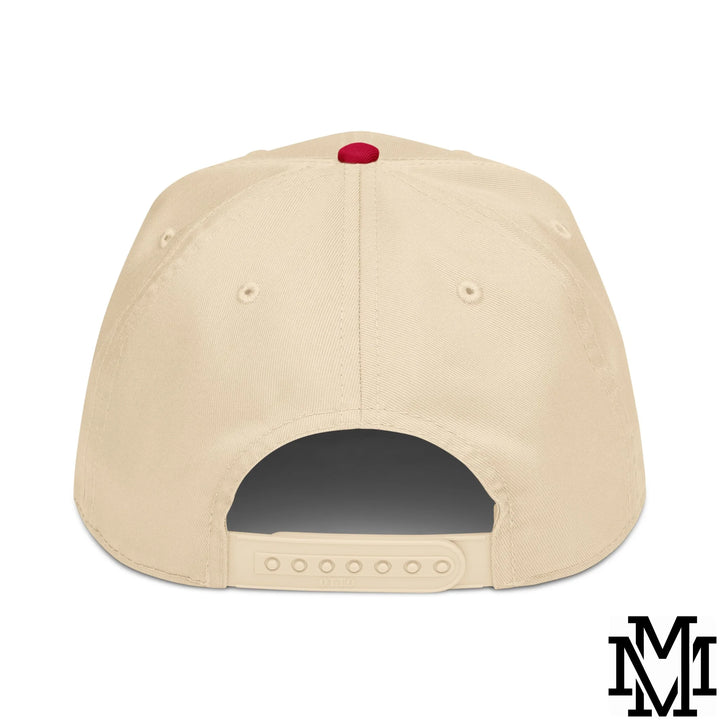 Not My First Tornado Embroidered Baseball Snapback Hat - Red Natural