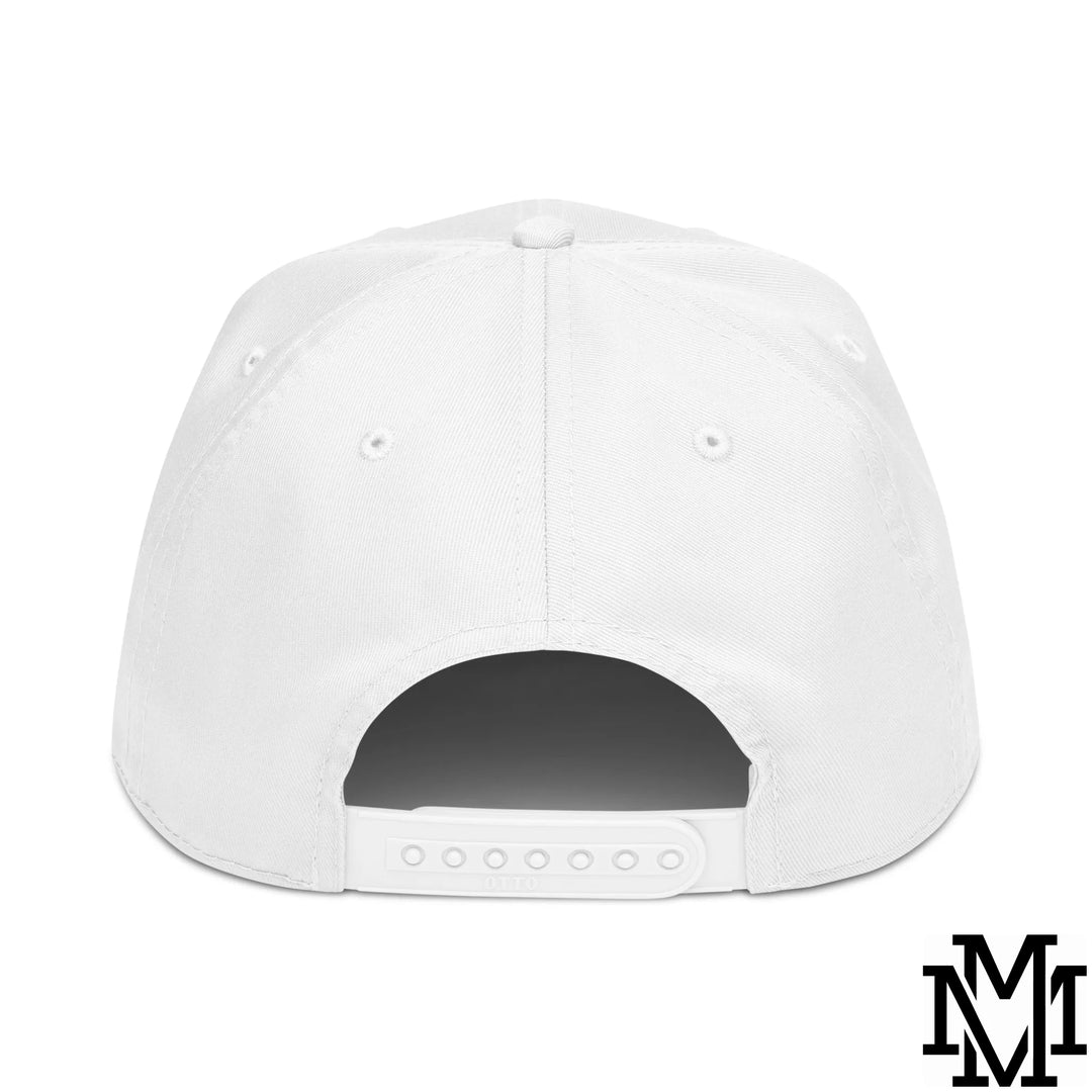 Out of Office Embroidered Baseball Snapback Hat - White