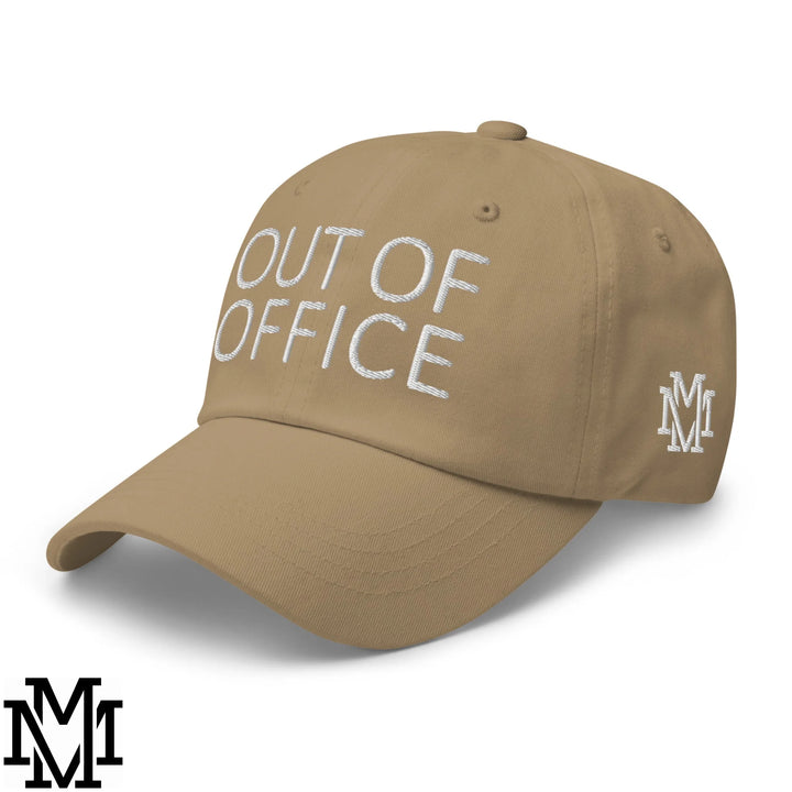Out of Office Embroidered Unstructured Dad Hat - Khaki
