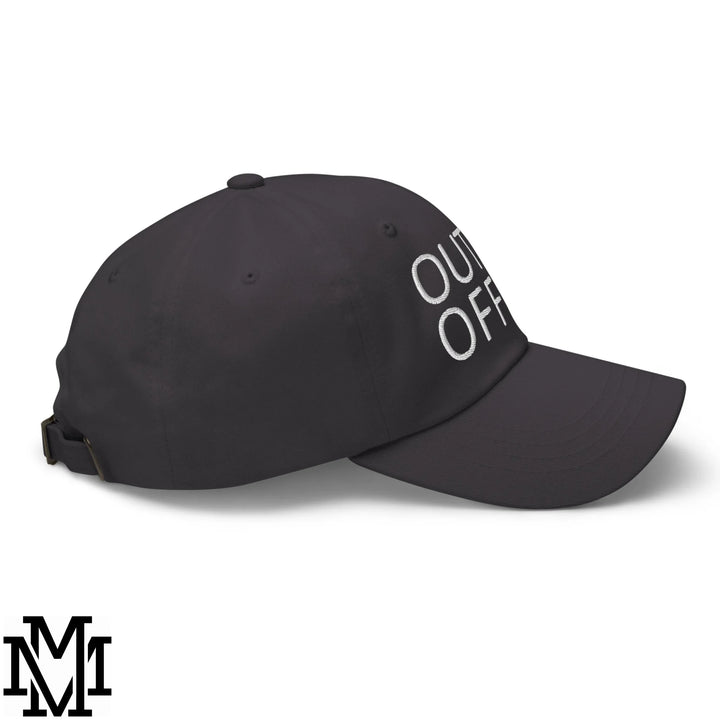 Out of Office Embroidered Unstructured Dad Hat - Dark Grey