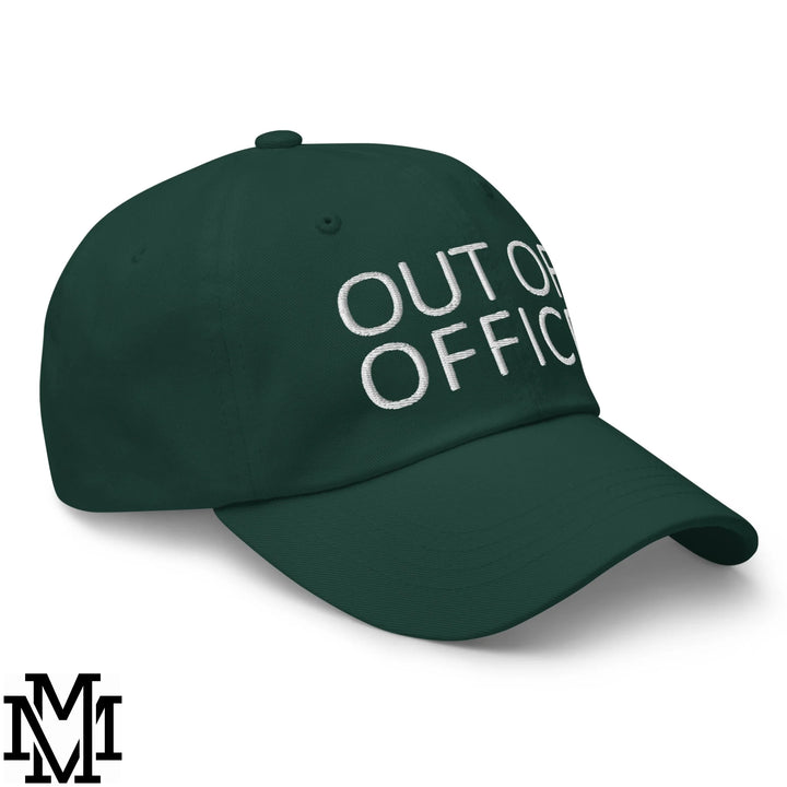 Out of Office Embroidered Unstructured Dad Hat - Spruce