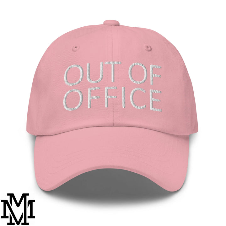 Out of Office Embroidered Unstructured Dad Hat - Pink