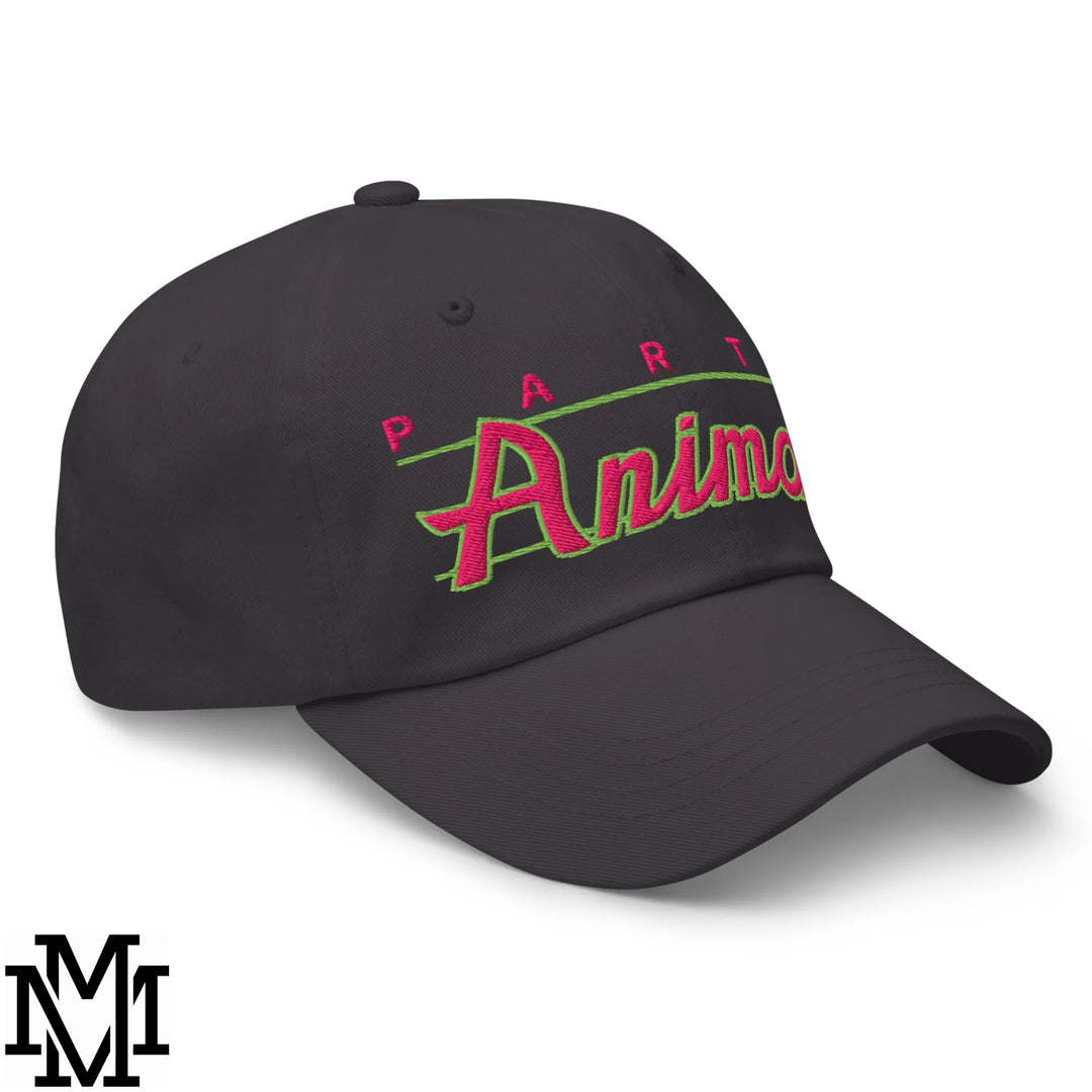 Party Animal Embroidered Unstructured Dad Hat - Dark Grey