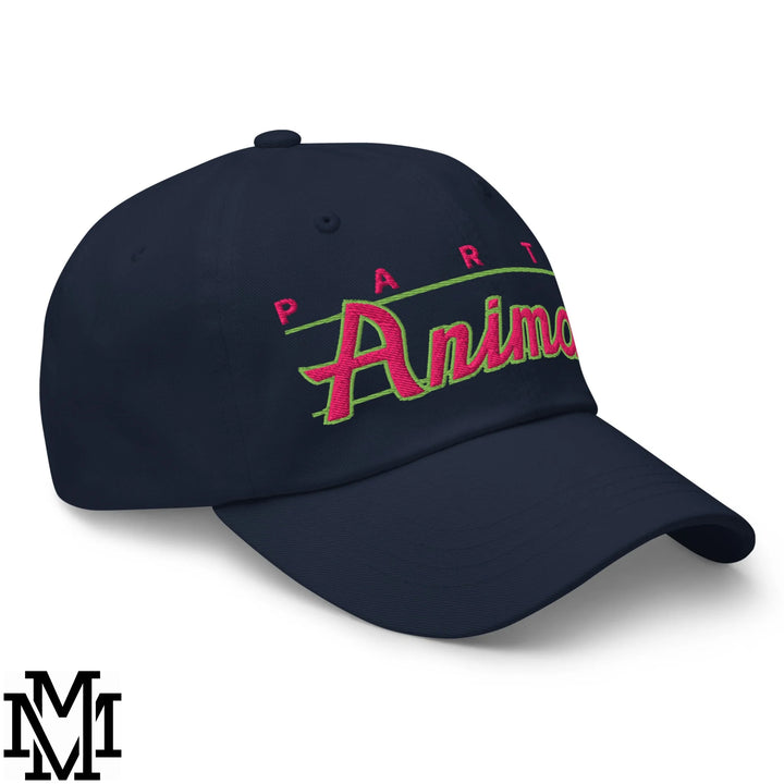 Party Animal Embroidered Unstructured Dad Hat - Navy