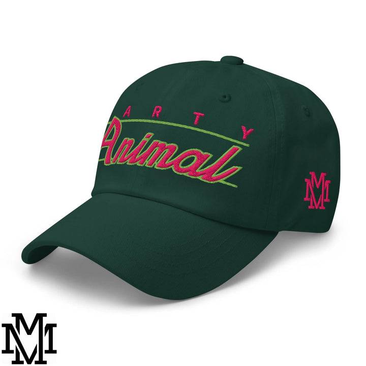 Party Animal Embroidered Unstructured Dad Hat - Spruce