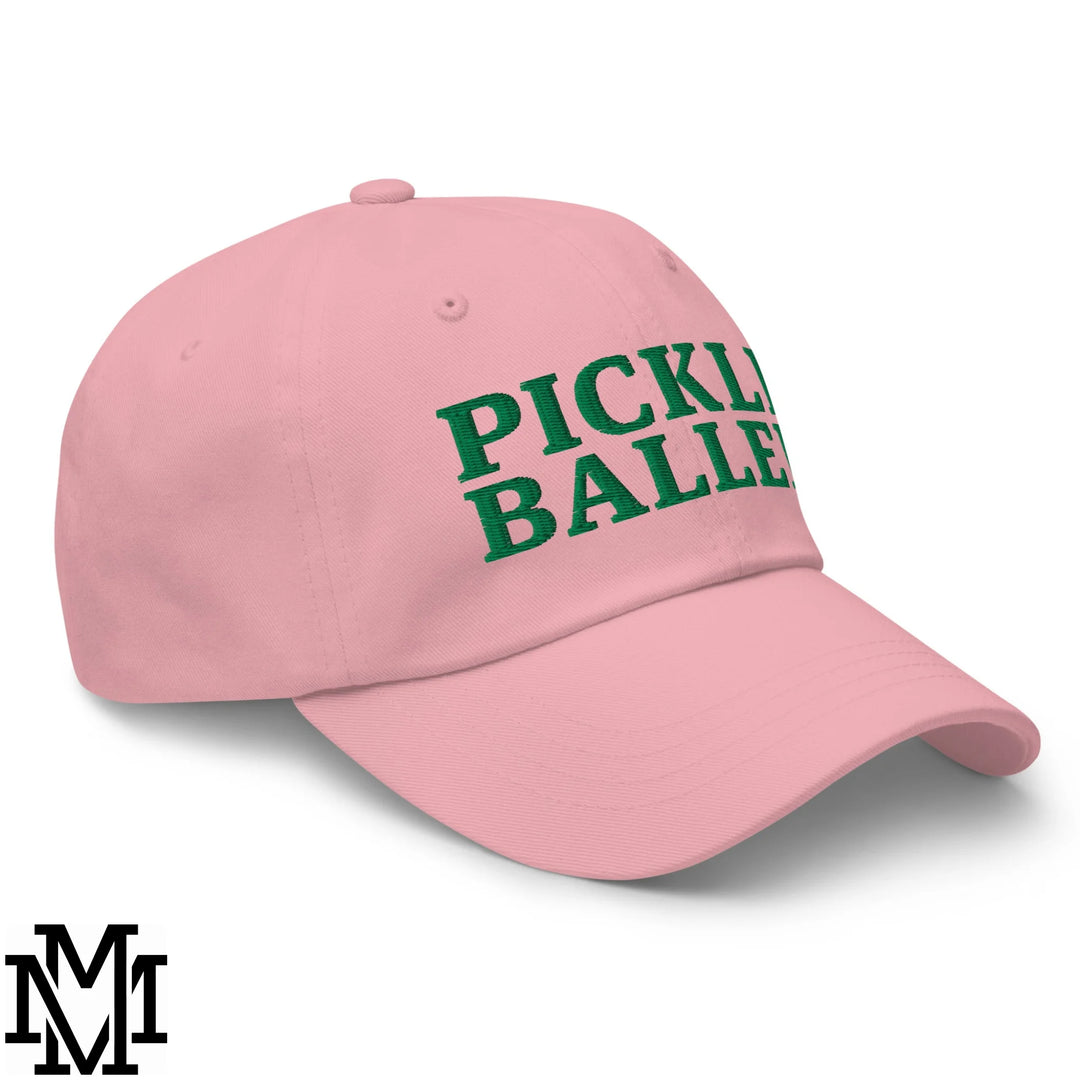 Pickle Baller Embroidered Unstructured Dad Hat - Pink
