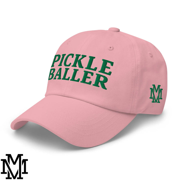 Pickle Baller Embroidered Unstructured Dad Hat - Pink