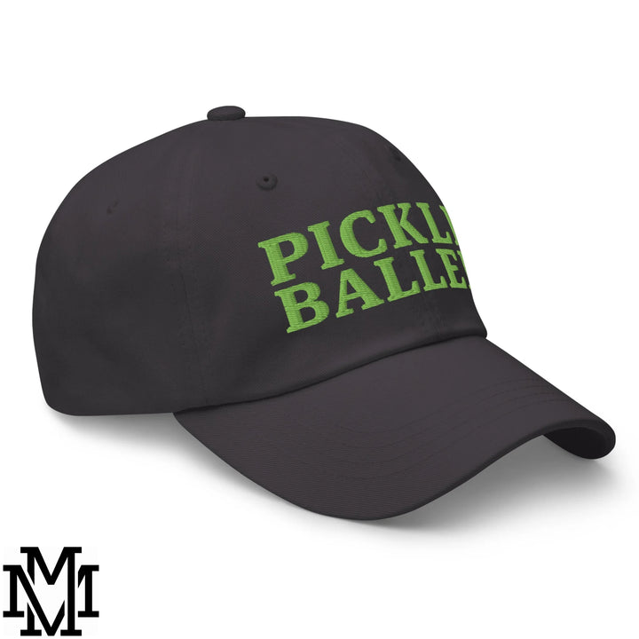 Pickle Baller Embroidered Unstructured Dad Hat - Dark Grey