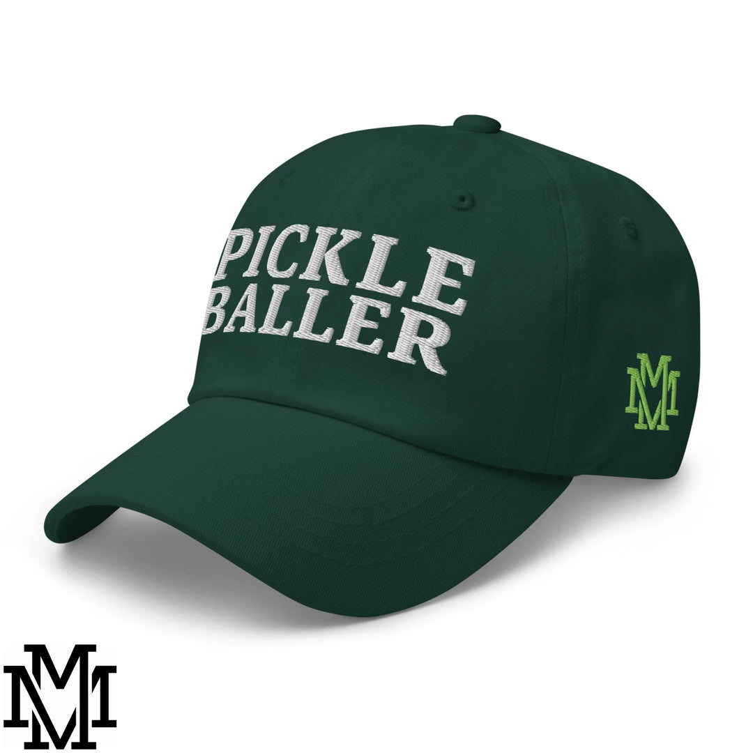 Pickle Baller Embroidered Unstructured Dad Hat - Spruce
