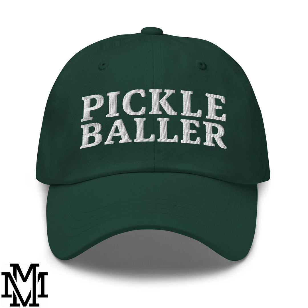 Pickle Baller Embroidered Unstructured Dad Hat - Spruce