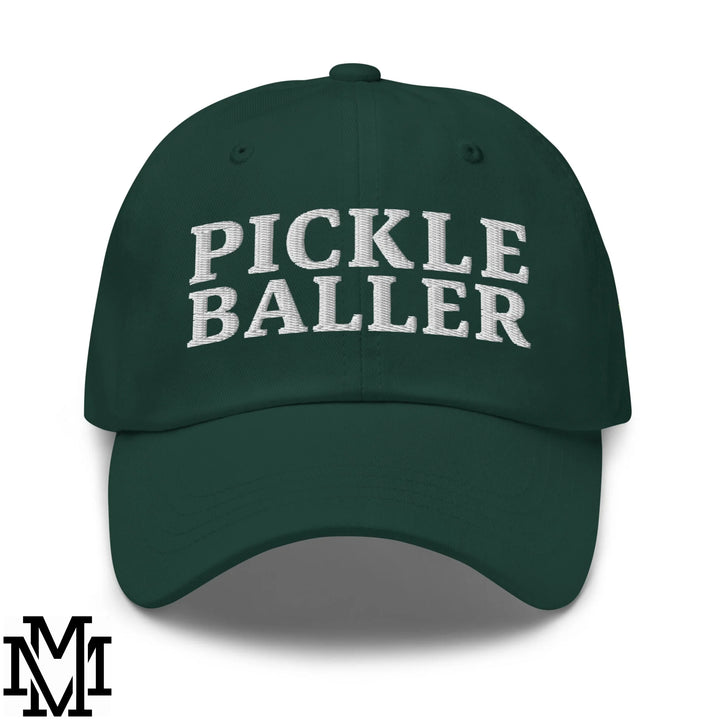 Pickle Baller Embroidered Unstructured Dad Hat - Spruce