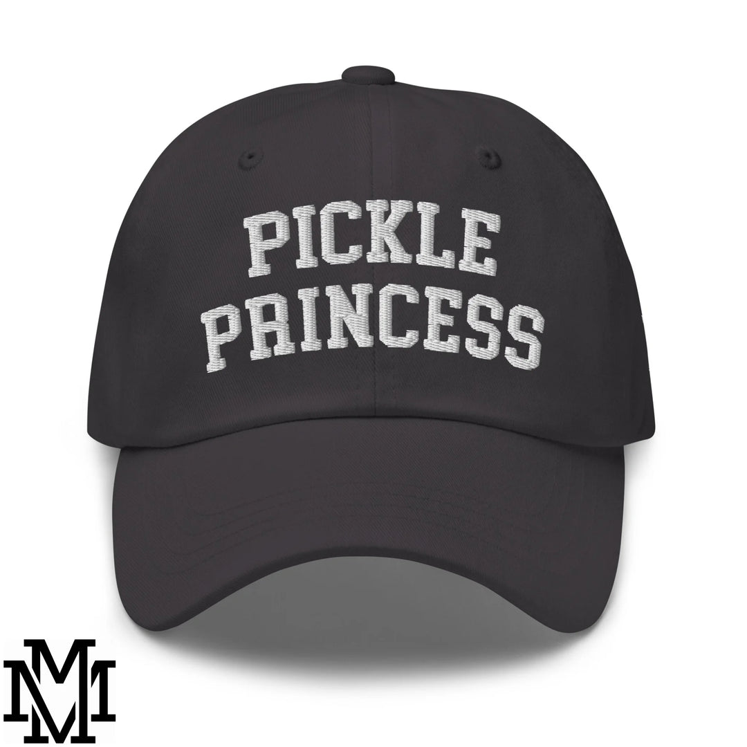Pickle Princess Embroidered Unstructured Dad Hat - Dark Grey