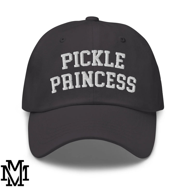 Pickle Princess Embroidered Unstructured Dad Hat - Dark Grey