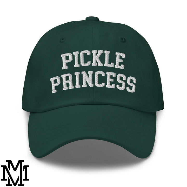Pickle Princess Embroidered Unstructured Dad Hat - Spruce